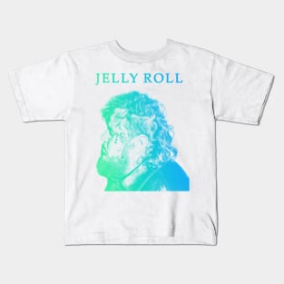 Jelly Roll-green solid style, Kids T-Shirt